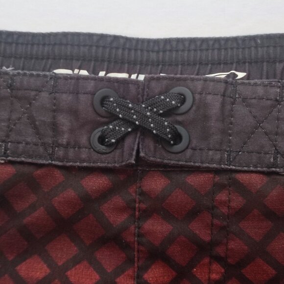 O'Neill board short / swim trunk orange shades checkered boy's size 14 - Picture 8 of 13